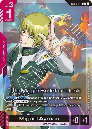 The Magic Bullet of Dusk (C+) (ST04-014) Holofoil- Starter Deck 04 SEED Strike