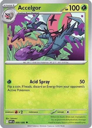 Accelgor (9) Reverse Holofoil - SV White Flare