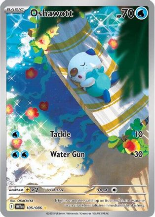 Oshawott - 105/086 (105) Holofoil - SV White Flare