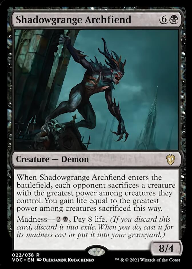 Shadowgrange Archfiend [Innistrad: Crimson Vow Commander] | Silver Goblin