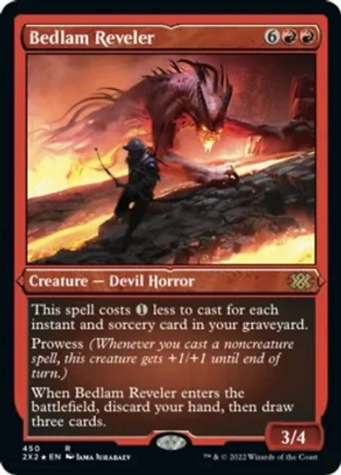 Bedlam Reveler (Foil Etched) [Double Masters 2022] | Silver Goblin