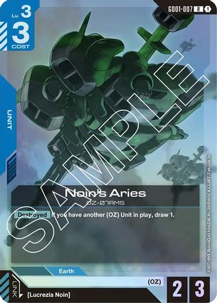 Noin's Aries (GD01-007) Holofoil- Newtype Rising