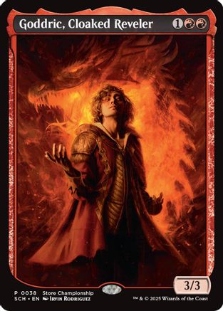 Goddric, Cloaked Reveler (038) Foil - Game Day & Store Championship Promos