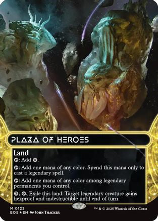 Plaza of Heroes (Borderless) (123) Galaxy Foil - Edge of Eternities: Stellar Sights