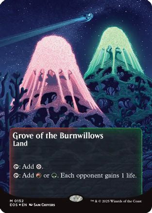 Grove of the Burnwillows (Borderless) (152) Galaxy Foil - Edge of Eternities: Stellar Sights