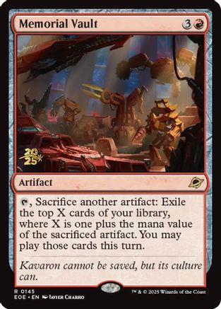 Memorial Vault (Prerelease) (145) Foil - Edge of Eternities