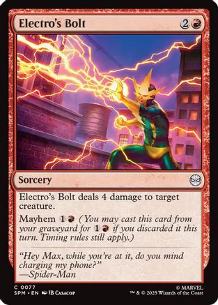 Electro's Bolt (077) Foil - Marvel's Spider-Man