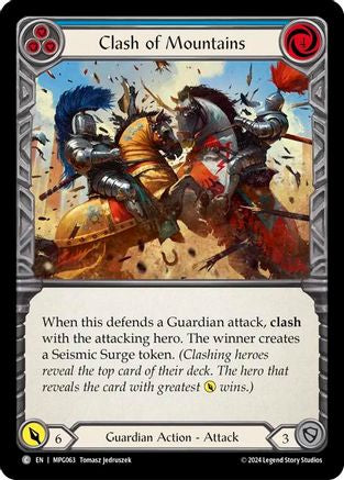 Clash of Mountains (Blue) (MPG063) Rainbow Foil - Mastery Pack Guardian