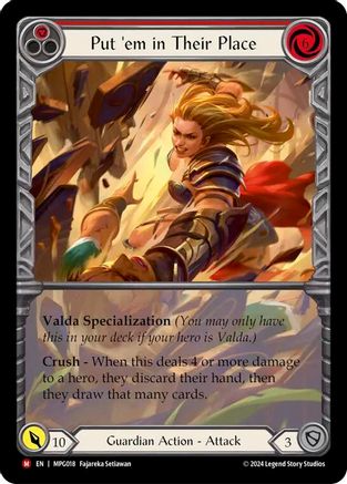 Put 'Em In Their Place (Extended Art) (MPG018) Rainbow Foil - Mastery Pack Guardian