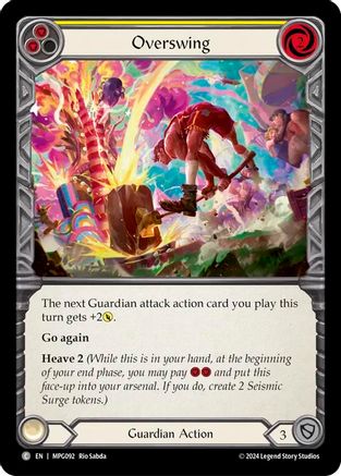 Overswing (Yellow) (MPG092) Rainbow Foil - Mastery Pack Guardian