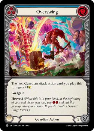 Overswing (Blue) (MPG093) Rainbow Foil - Mastery Pack Guardian