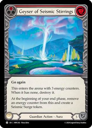 Geyser of Seismic Stirrings (Red) (MPG103) Rainbow Foil - Mastery Pack Guardian