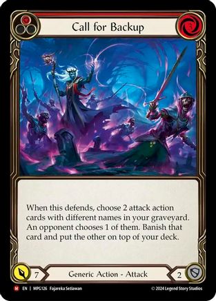 Call for Backup (MPG126) Rainbow Foil - Mastery Pack Guardian