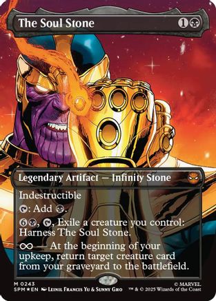 The Soul Stone (Borderless) (243) Foil - Marvel's Spider-Man