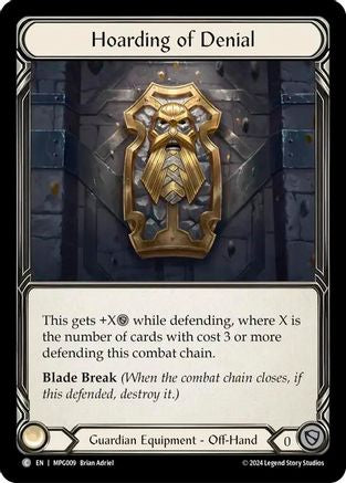 Hoarding of Denial (MPG009) Cold Foil - Mastery Pack Guardian