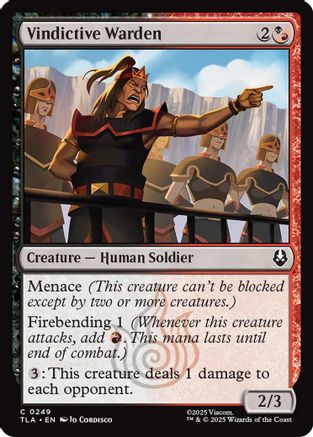 Vindictive Warden (249) Foil - Avatar: The Last Airbender