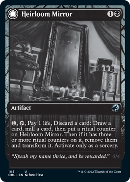 Heirloom Mirror // Inherited Fiend (105) Foil - Innistrad: Double Feature