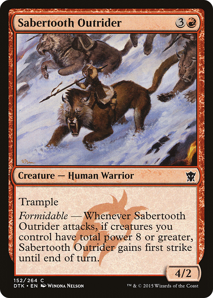 Sabertooth Outrider (152) Foil - Dragons of Tarkir