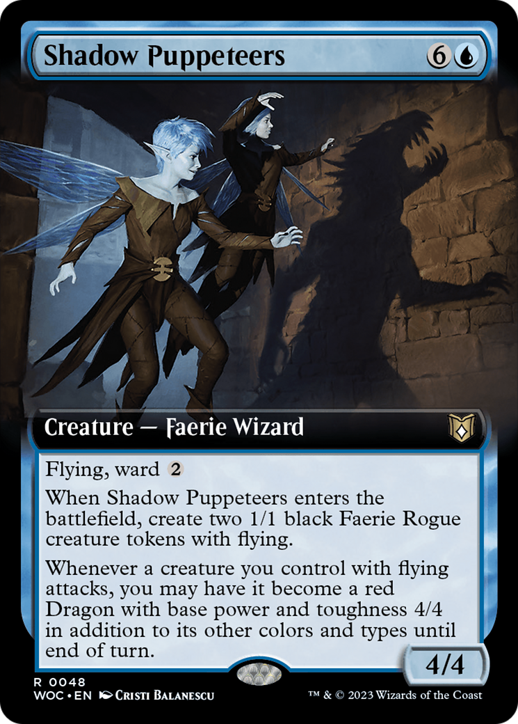 Shadow Puppeteers (Extended Art) [Wilds of Eldraine Commander] | Silver Goblin