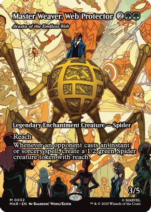 Master Weaver, Web Protector – Arasta of the Endless Web (032) Foil - Marvel Universe