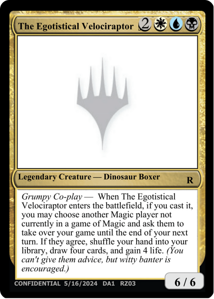 The Egotistical Velociraptor [Mystery Booster 2 Playtest Cards] | Silver Goblin