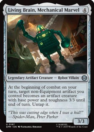 Living Brain, Mechanical Marvel (167) Foil - Marvel's Spider-Man