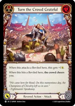 Turn the Crowd Grateful (Red) (SUP049) Rainbow Foil - Super Slam