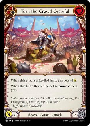 Turn the Crowd Grateful (Yellow) (SUP050) Rainbow Foil - Super Slam