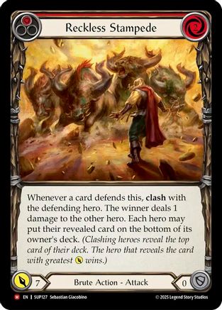 Reckless Stampede (SUP127) Rainbow Foil - Super Slam