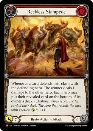 Reckless Stampede (SUP127) Rainbow Foil - Super Slam