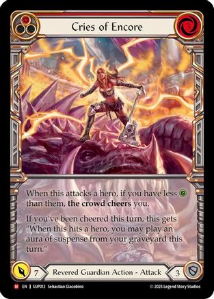Cries of Encore (Extended Art) (SUP012) Cold Foil - Super Slam