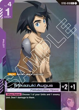 Mikazuki Augus (C+) (ST05-010) Holofoil- Starter Deck 05 Iron Bloom