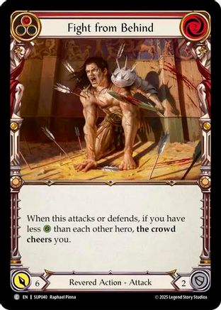 Fight from Behind (Red) (SUP040) Rainbow Foil - Super Slam