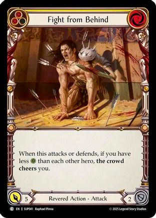 Fight from Behind (Yellow) (SUP041) Rainbow Foil - Super Slam