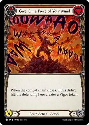 Give 'Em a Piece of Your Mind (Red) (SUP152)  - Super Slam