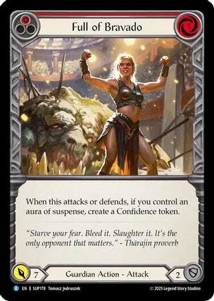 Full of Bravado (Red) (SUP178) Rainbow Foil - Super Slam