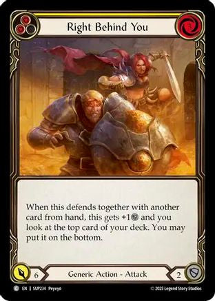 Right Behind You (Yellow) (SUP234) Rainbow Foil - Super Slam