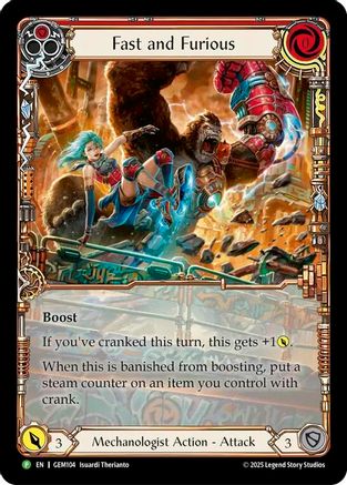 Fast and Furious (GEM104) Rainbow Foil - GEM Pack 3