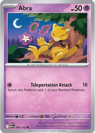 Abra (54) Reverse Holofoil - Mega Evolution