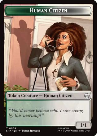Human Citizen // Treasure Double-Sided Token (4 // 7) Foil - Marvel's Spider-Man