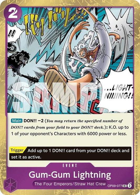 Gum-Gum Lightning (Pirate Foil) (OP09-077) Foil