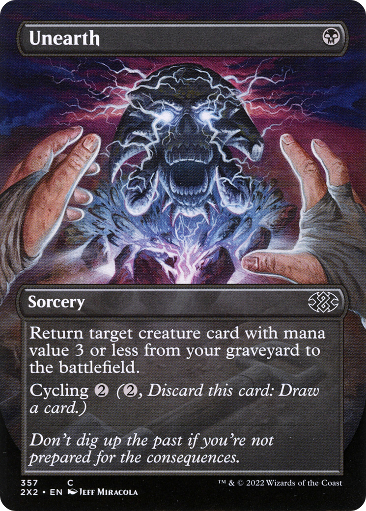 Unearth (Borderless) (357) Foil - Double Masters 2022