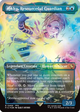 Rikku, Resourceful Guardian (Borderless) (Chocobo Track Foil) (468) Foil - Commander: FINAL FANTASY