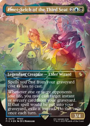 Emet-Selch of the Third Seat (Borderless) (Chocobo Track Foil) (473) Foil - Commander: FINAL FANTASY