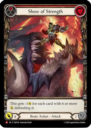 Show of Strength (Extended Art) (SUP128) Cold Foil - Super Slam