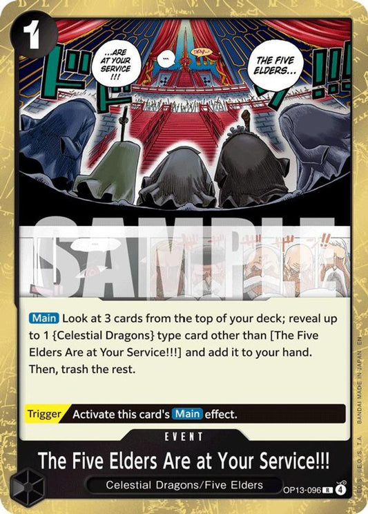 The Five Elders Are at Your Service!!! (OP13-096) Foil