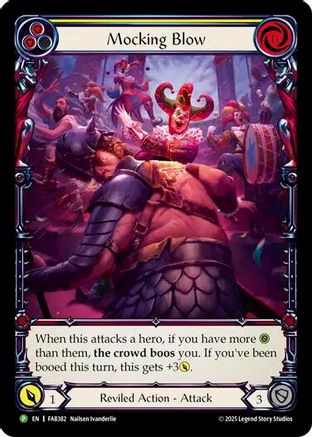 Mocking Blow (Yellow) (FAB382) Rainbow Foil - FaB Promos