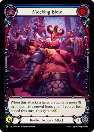 Mocking Blow (Blue) (FAB383) Rainbow Foil - FaB Promos