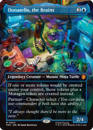 Donatello, the Brains (Borderless) (002) Foil - Commander: Teenage Mutant Ninja Turtles
