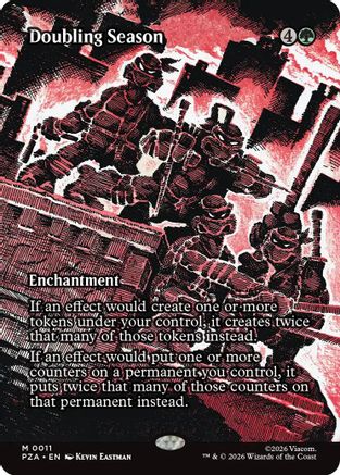 Doubling Season (Borderless) (011) - Teenage Mutant Ninja Turtles Eternal-Legal